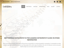 Tablet Screenshot of butterfieldosteopathy.co.uk